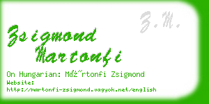 zsigmond martonfi business card